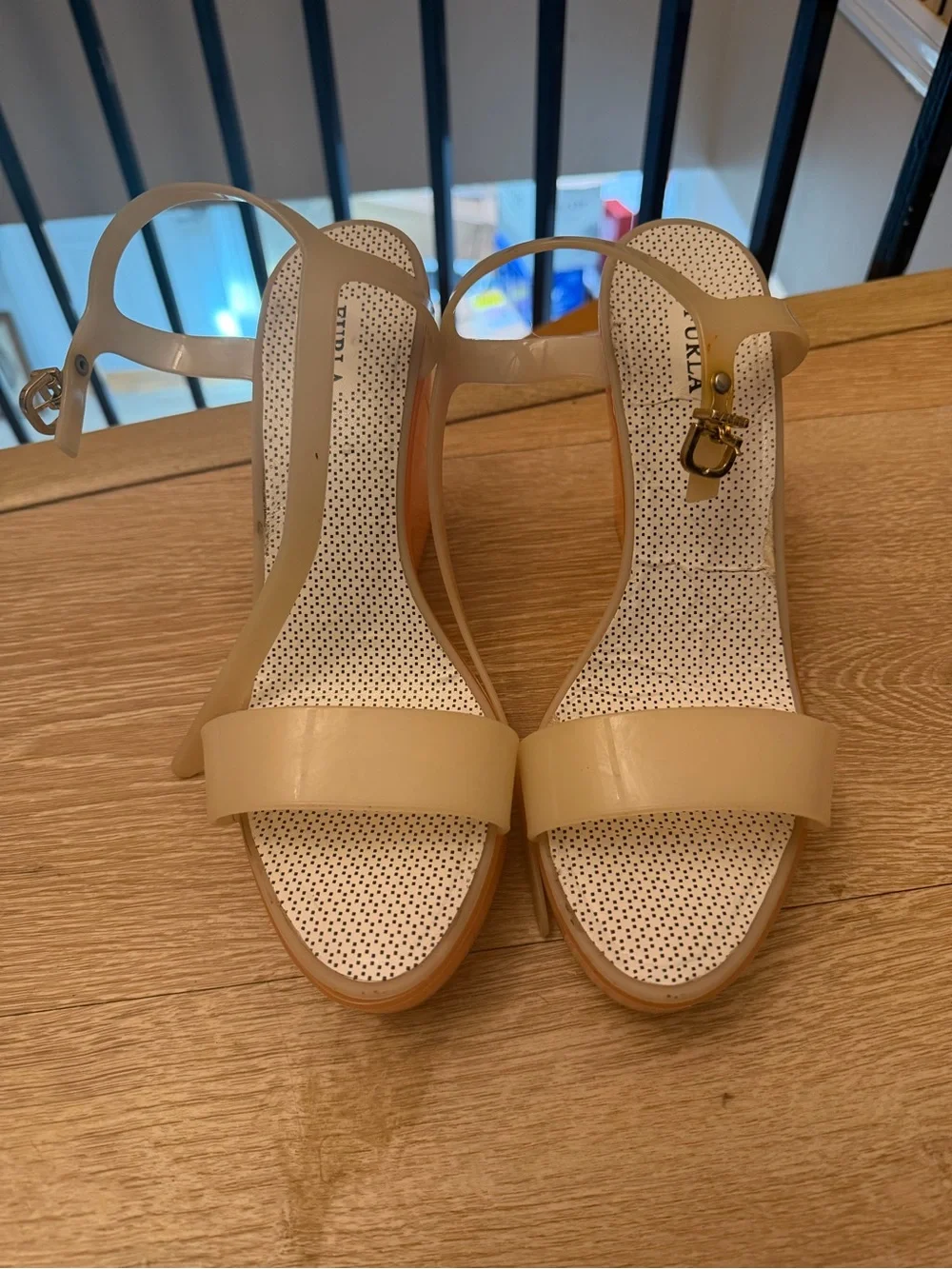Furla jelly wedge Orange  Sandals - Women size 41 or 9 3/4 us listing as 9.5